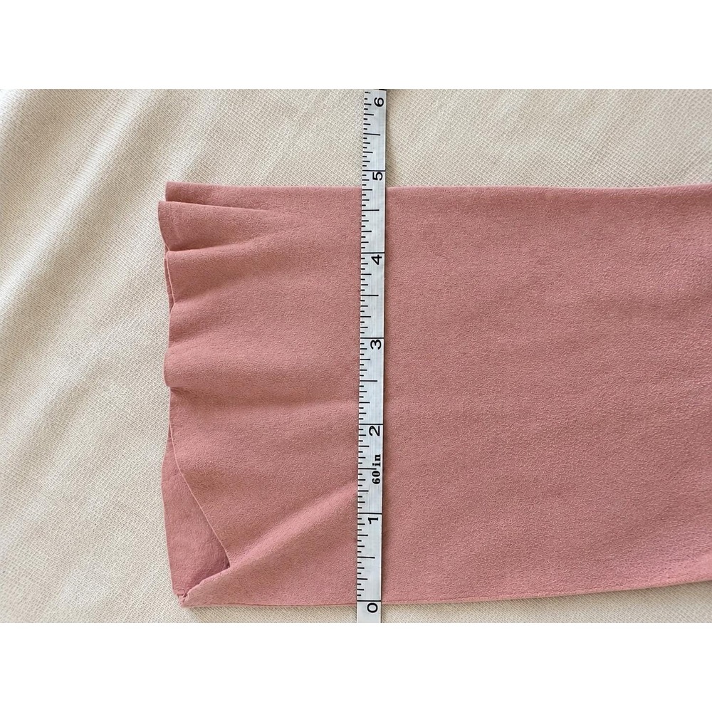 VTG 40s French Kid Suede Opera Gloves Pink 7.5 Long Bridal Wedding T. Eatons Co. - Picture 4 of 10